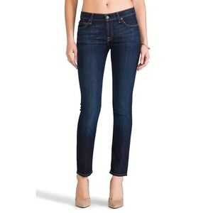 7 For All Mankind Dark Blue Slim Cigarette Skinny Jeans